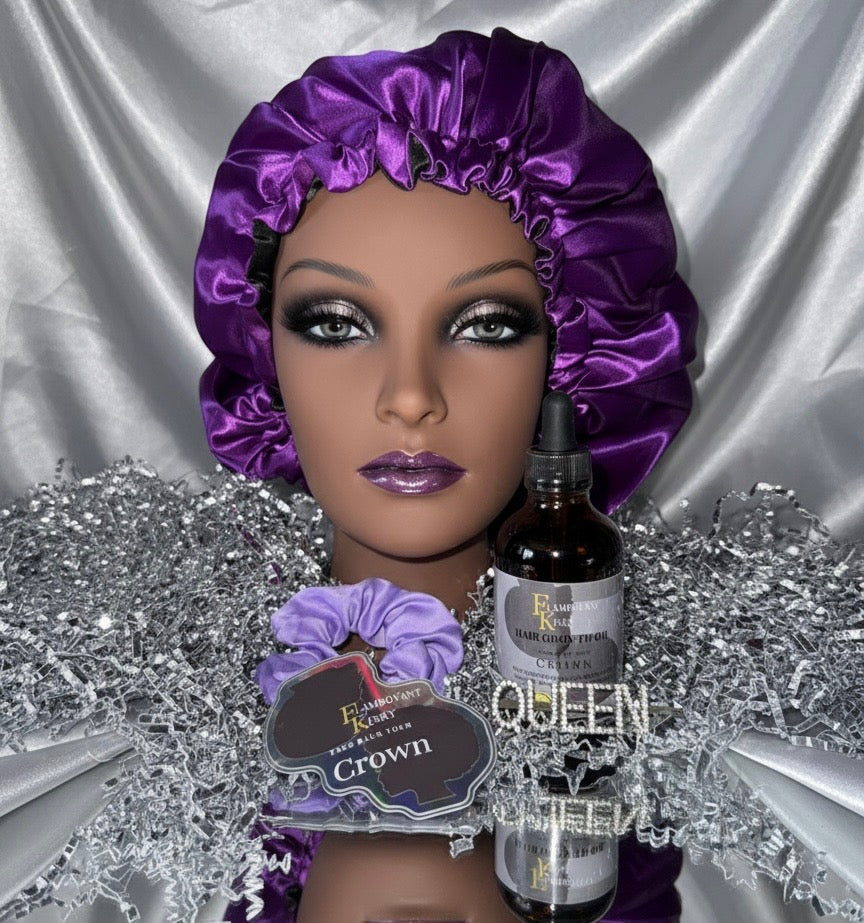 All Natural Hair Growth Oil & Bonnet Bundle