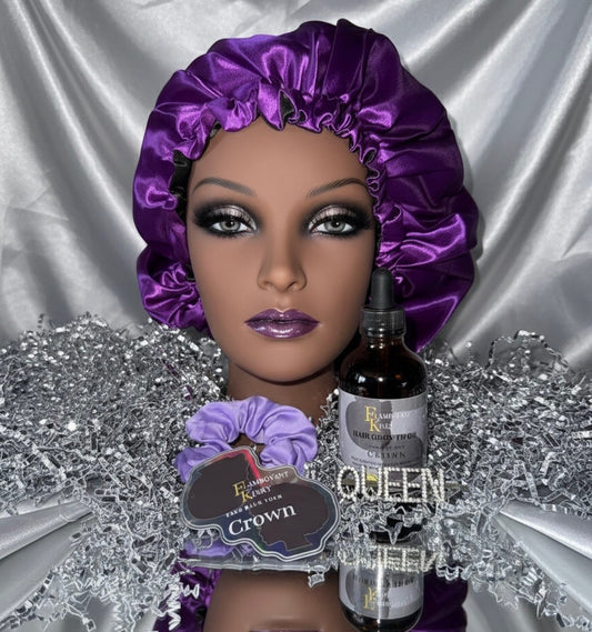 All Natural Hair Growth Oil & Bonnet Bundle